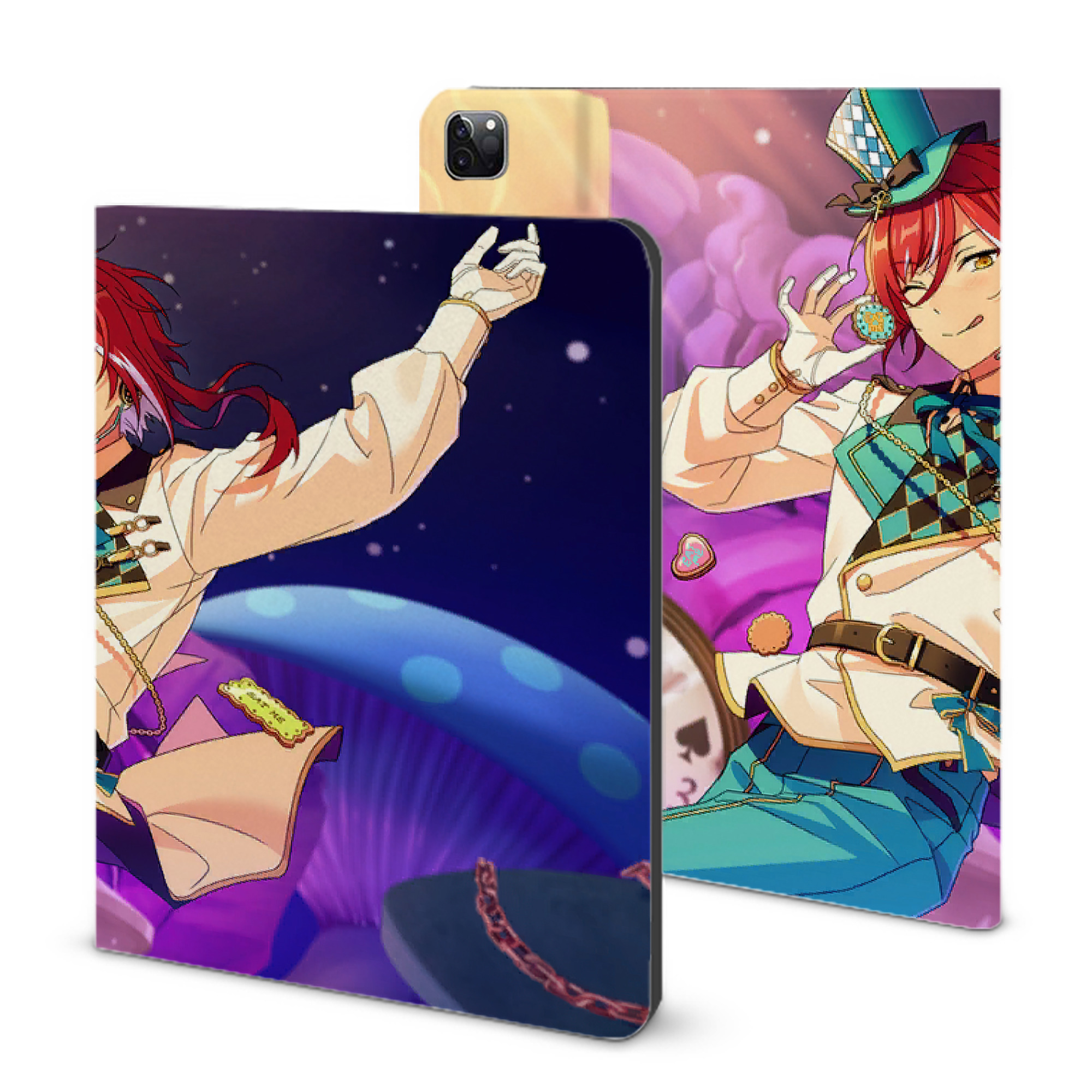 （画像用） あんさんぶるスターズ! Ensemble Stars IPad ケース ブック型 PUレザー TPU 耐衝撃 軽量 薄型 ペン収納なし 全面保護 IPad 各モデル対応